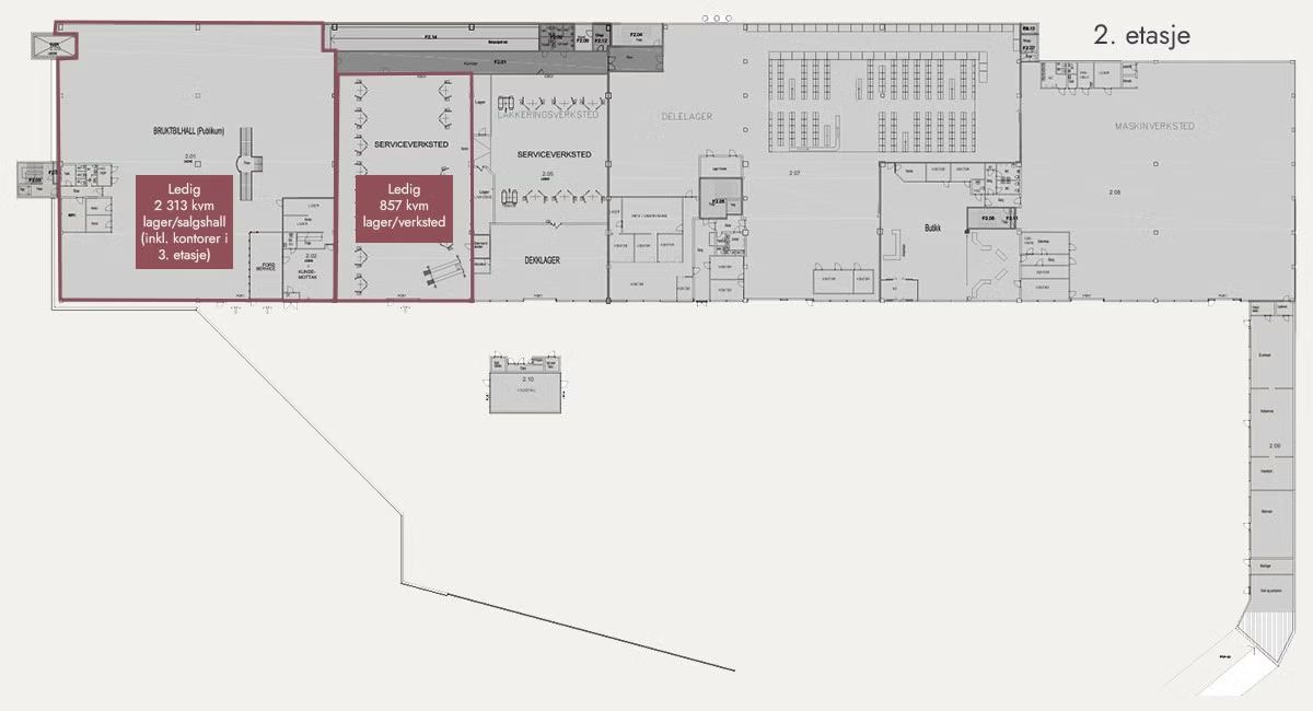 Lager Bakkeplan – 2313 m²