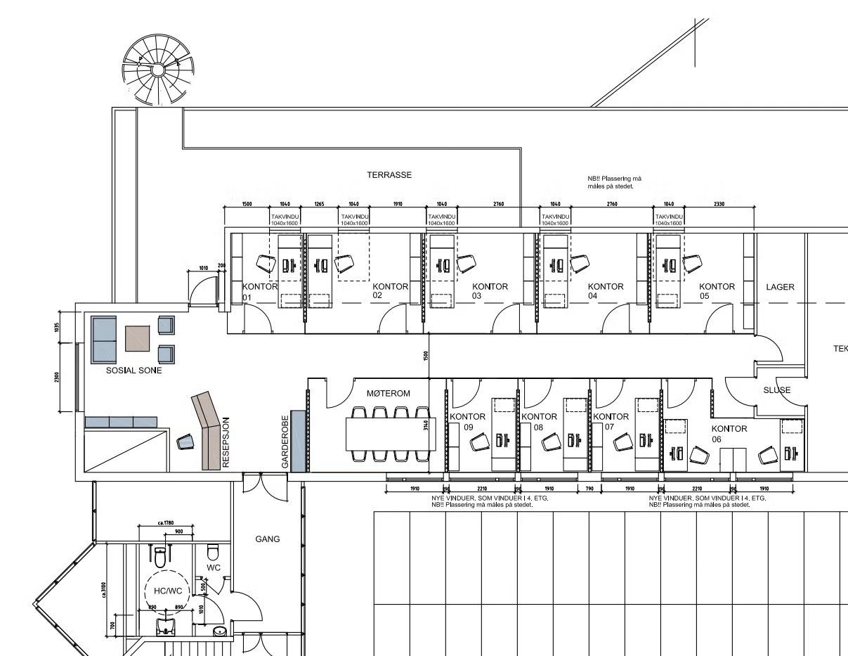 Kontor 5. etg – 221 m²