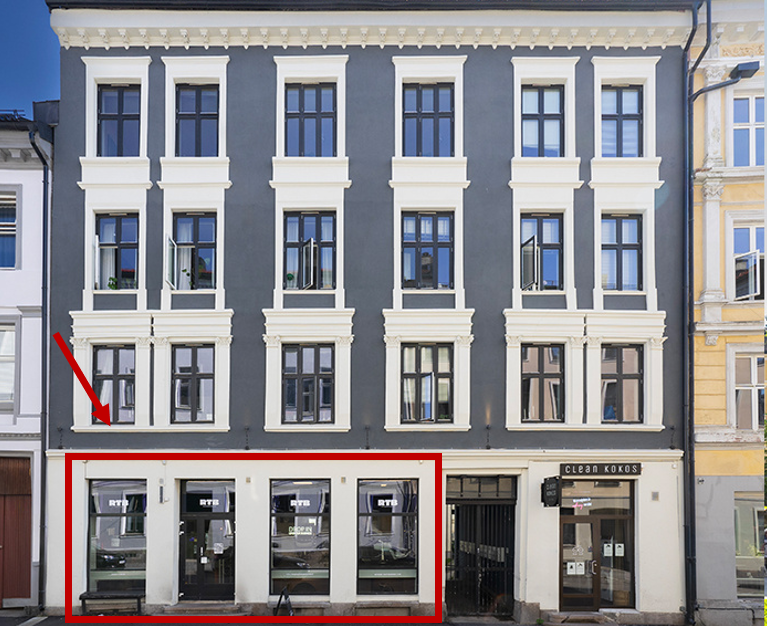 Butikk 1. etg – 90 m²