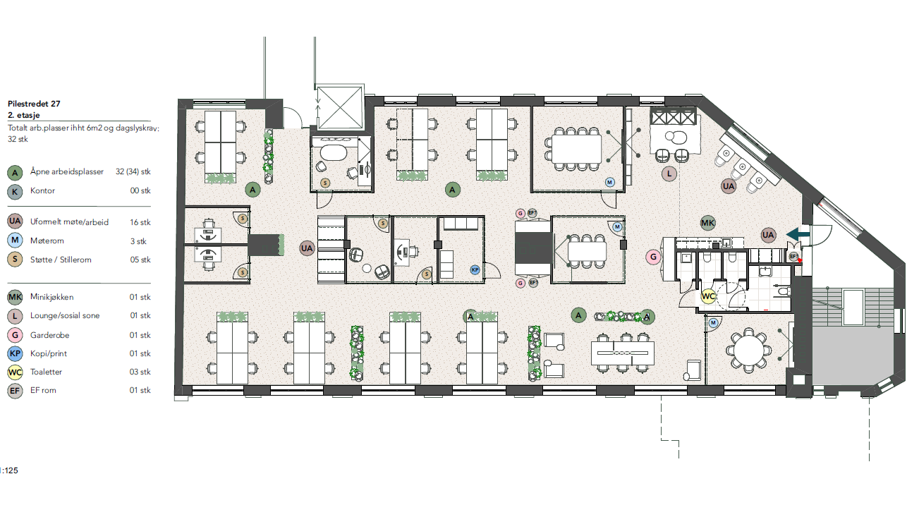 Kontor 2. etg (H-bygget)